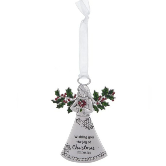 Ganz  Angel Wishing You The Joy of Christmas Miracles Ornament - Picture 1 of 4